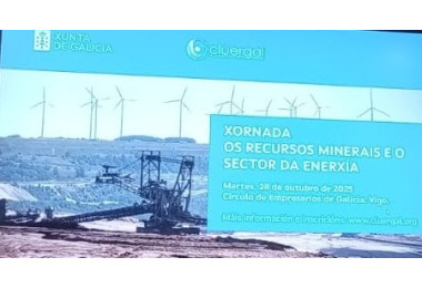 Asistimos á conferencia «Recursos minerais e sector enerxético» organizada por Cluergal, Xunta de Galicia, en Vigo.